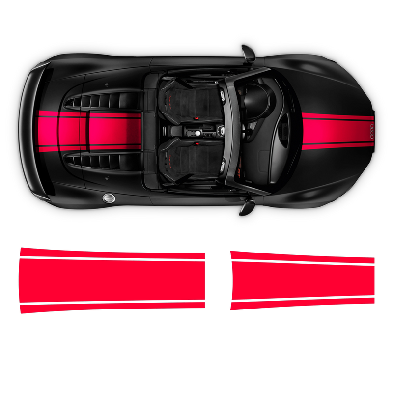 One Color Stripes Over The Top, for Audi R8 / R8 Spyder