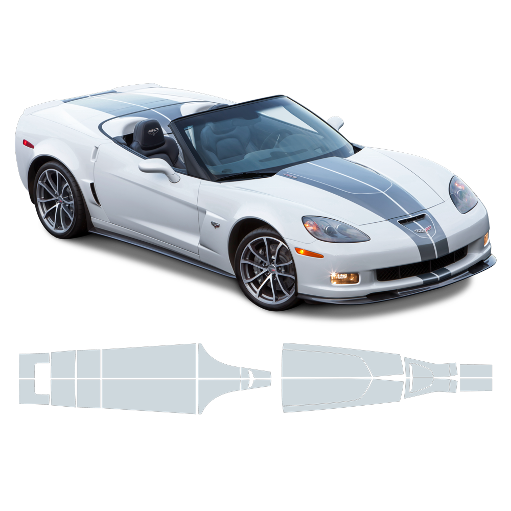 60th Anniversary Racing Stripes, for Chevrolet Corvette 2009 - 2013, image size:1000x1000