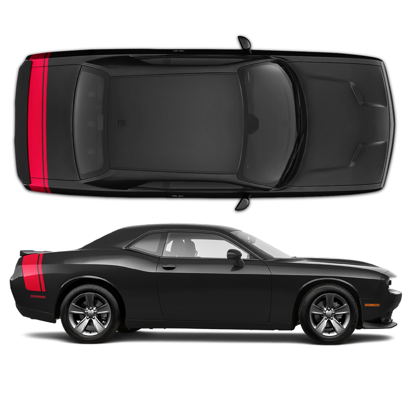 Mopar Style Trunk Stripe for Dodge Challenger 2008 - 2020 black
