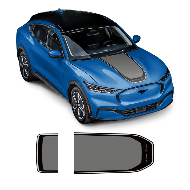 MACH - E Hood / Rear Bonnet Decals Set, for Ford Mustang MACH-E 2020
