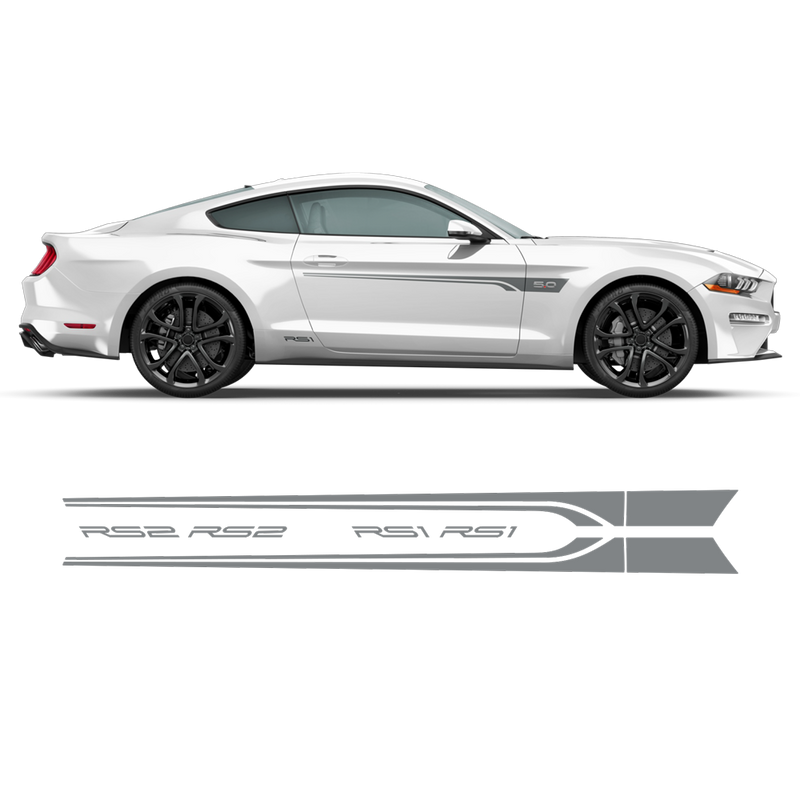 ROUSH Stage1 Stage2 Door Stripes, Ford Mustang 2015 - 2020 black