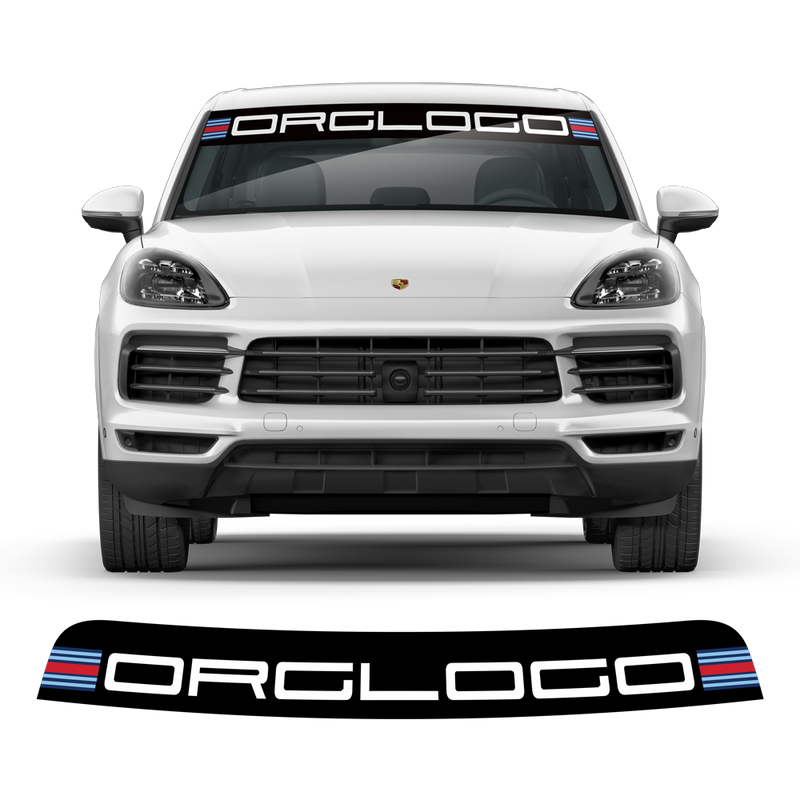 Windshield Martini Style Logo decals, for Cayenne / Macan