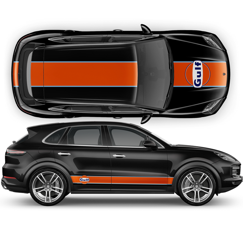 Gulf Racing Stripes for Cayenne / Macan