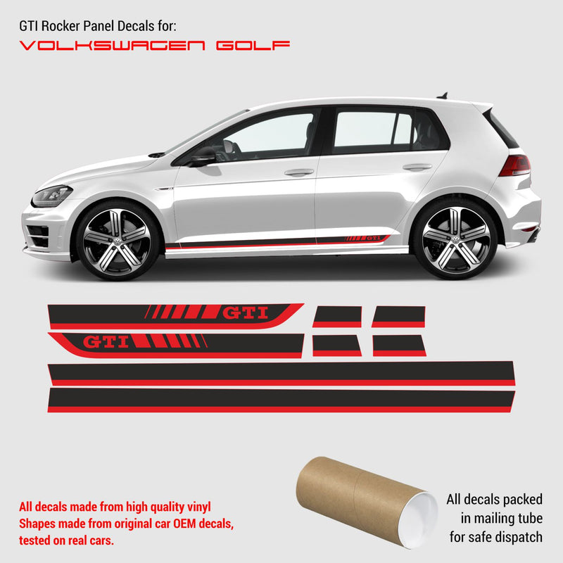 VW Golf 7 GTI rocker panel decals 2012 - 2019