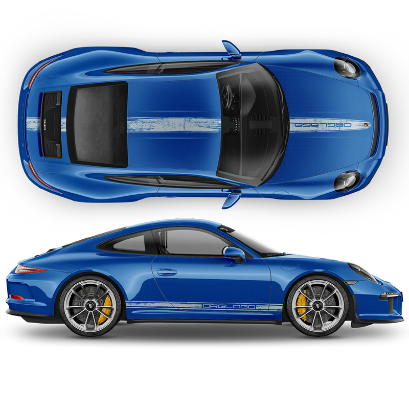 Scratched Racing Stripes set, for Carrera / Cayman / Boxster  2005 - 2018
