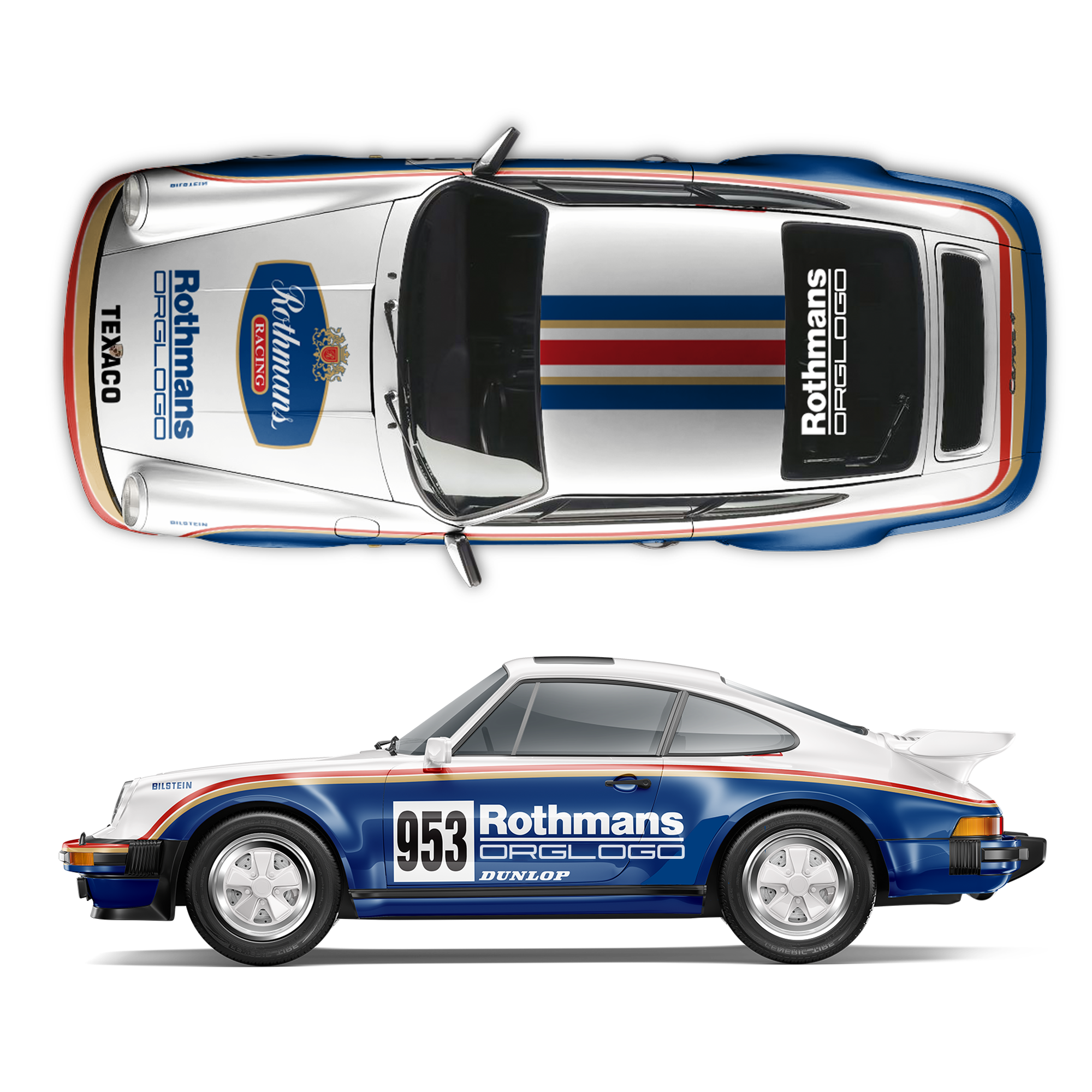 Rothmans Dakar Edition decals set, for Carrera 996