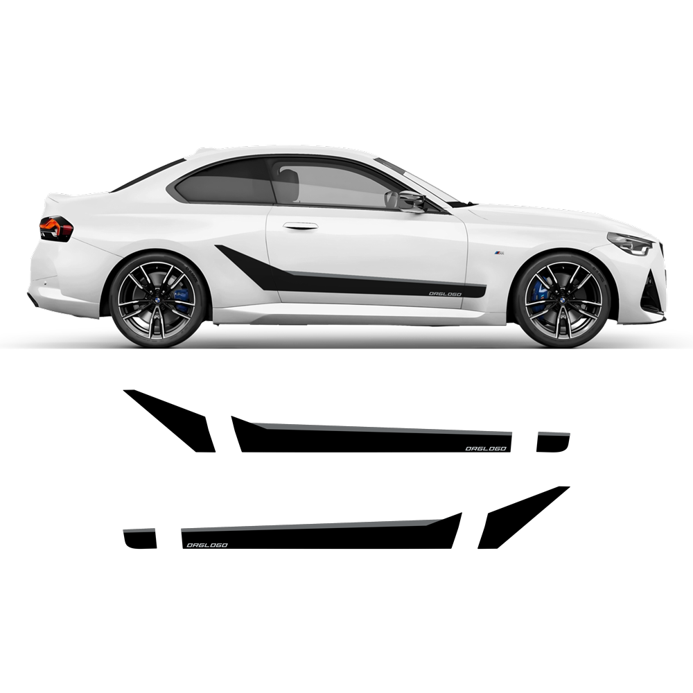 Adesivi A Strisce Sul Davanzale Della Gonna Laterale In Fibra Di