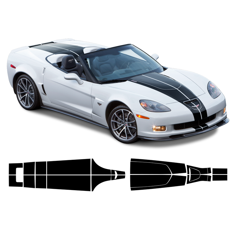 60th Anniversary Racing Stripes, for Chevrolet Corvette 2009 - 2013