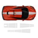 Racing Stripes Over The Top, for Corvette C8 2021 - 2024