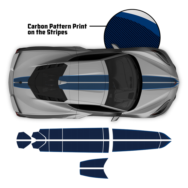 Carbon Edition Racing Stripes, for Corvette C8 2021