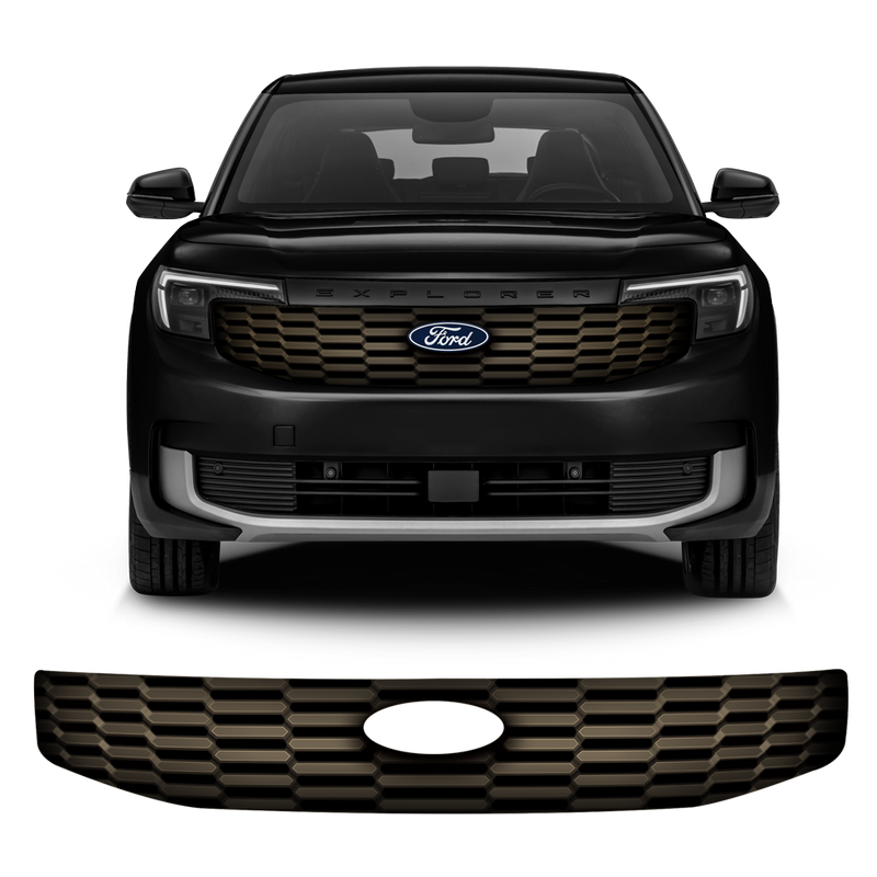 Front Grill Imitation Decal BRONZE, for Ford Explorer EV 2024<