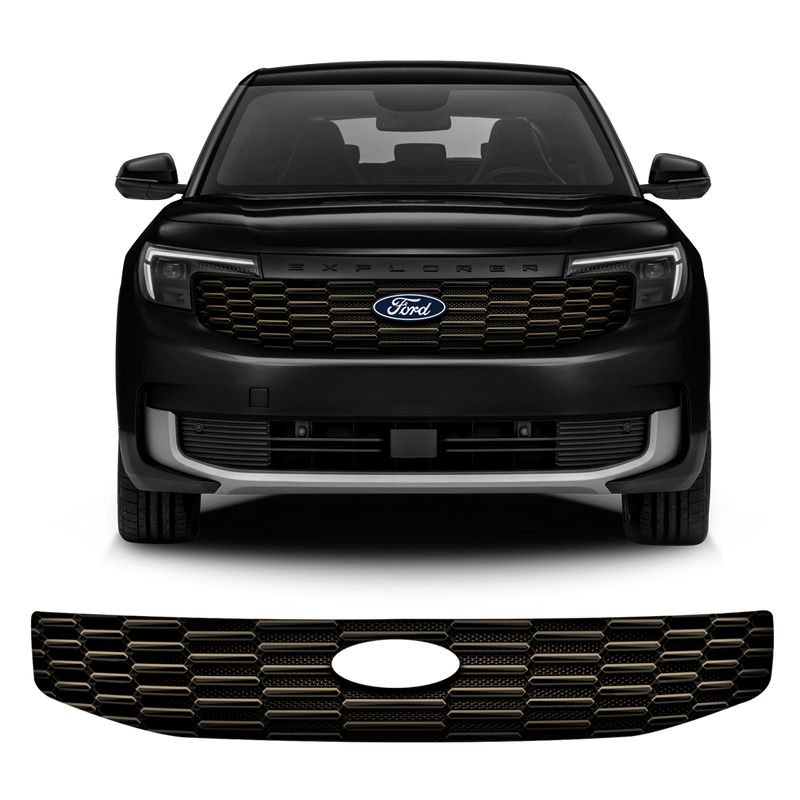 Front Grill Imitation Decal BRONZE, for Ford Explorer EV 2024<