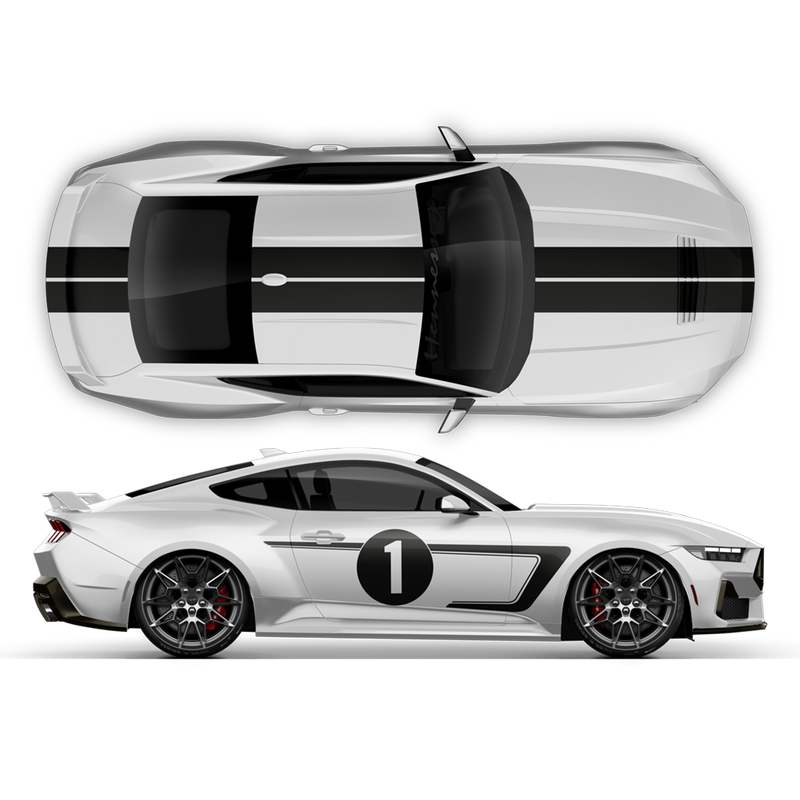 Hennessey Racing Stripes Set, for Ford Mustang 2024 - 2025 (Gen7)
