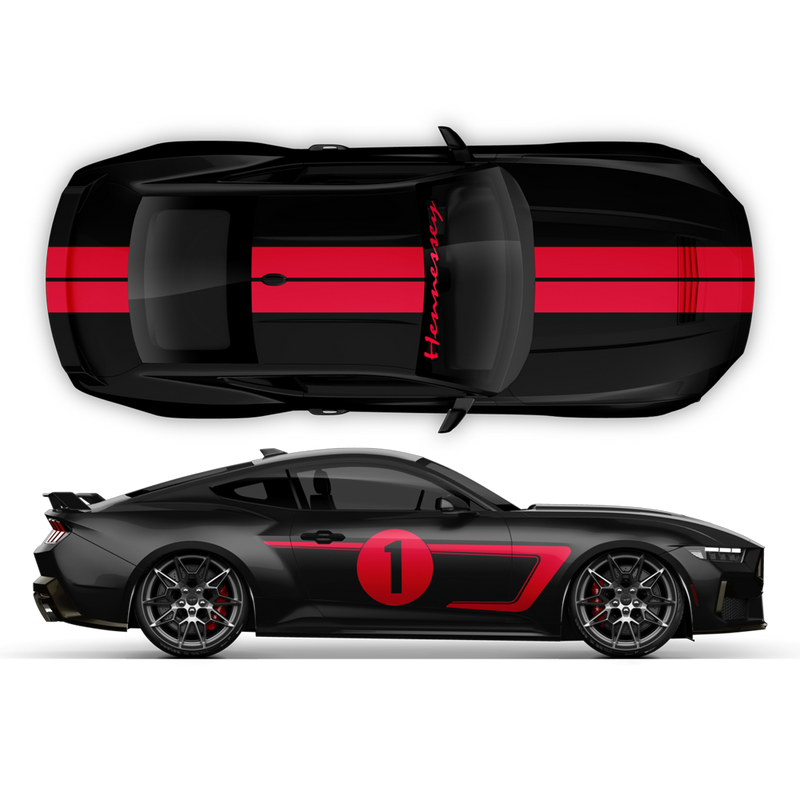 Hennessey Racing Stripes Set, for Ford Mustang 2024 - 2025 (Gen7)