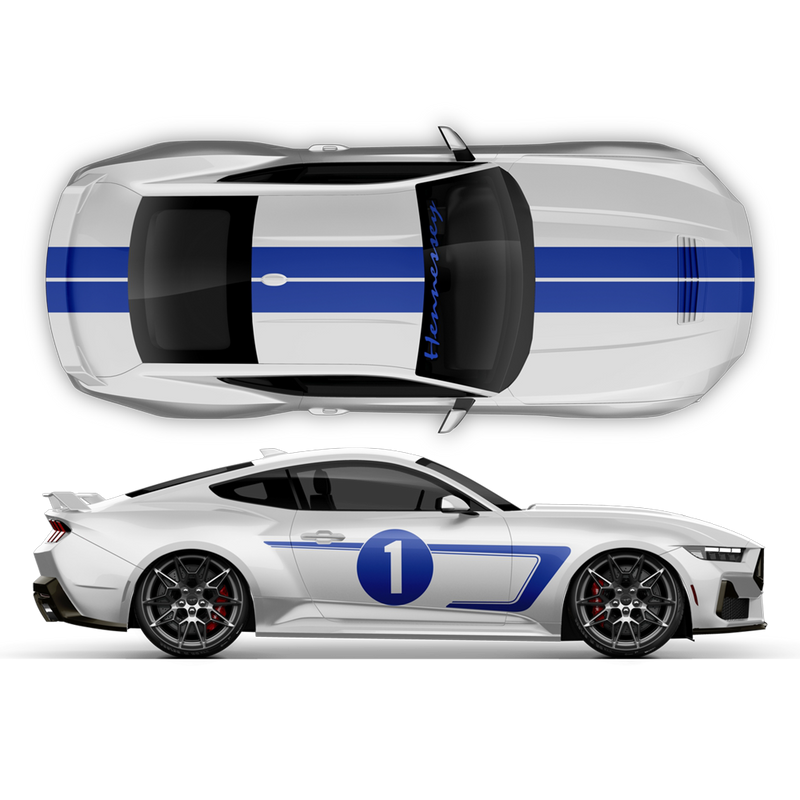Hennessey Racing Stripes Set, for Ford Mustang 2024 - 2025 (Gen7)