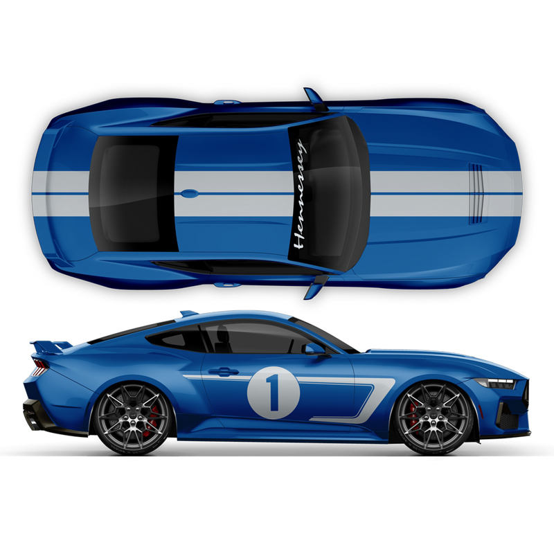 Hennessey Racing Stripes Set, for Ford Mustang 2024 - 2025 (Gen7)