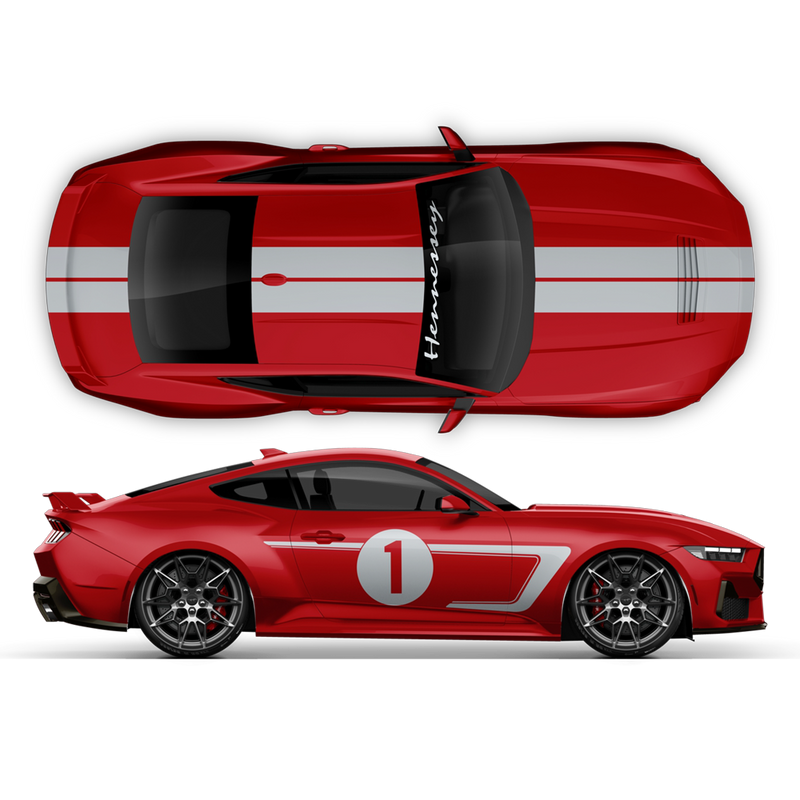 Hennessey Racing Stripes Set, for Ford Mustang 2024 - 2025 (Gen7)