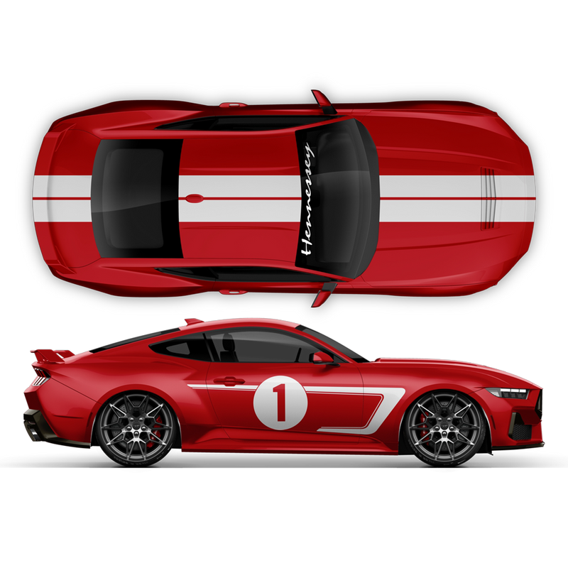 Hennessey Racing Stripes Set, for Ford Mustang 2024 - 2025 (Gen7)