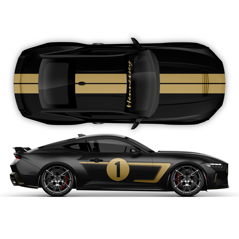 Hennessey Racing Stripes Set, for Ford Mustang 2024 - 2025 (Gen7)