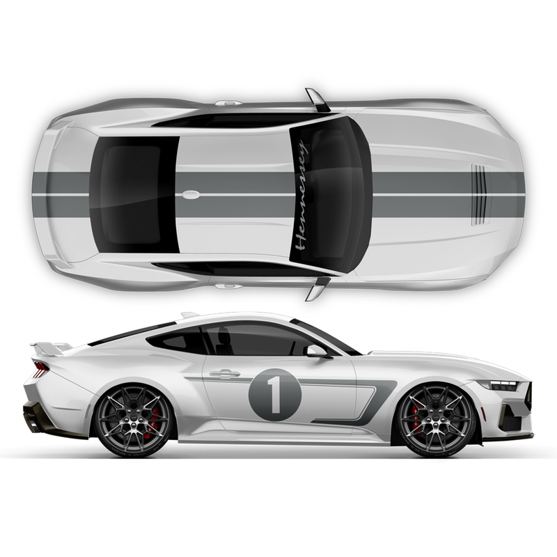 Hennessey Racing Stripes Set, for Ford Mustang 2024 - 2025 (Gen7)
