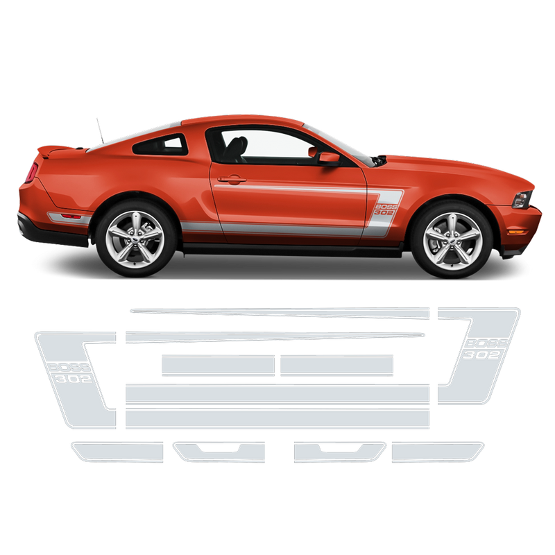 BOSS 302 Laguna Seca side stripes, for Ford Mustang 2005 - 2014