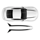 Gradient design decals set, for Ford Mustang 2024 (Gen7)