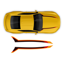 Gradient design decals set, for Ford Mustang 2024 (Gen7)