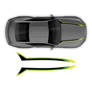 Gradient design decals set, for Ford Mustang 2024 (Gen7)