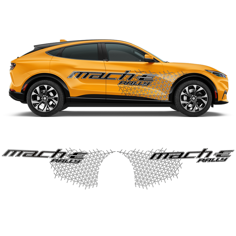 MACH - E Rally Edition side decals, for Ford Mustang