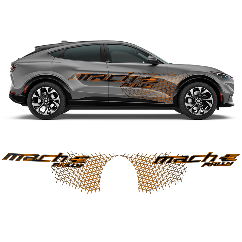 MACH - E Rally Edition side decals, for Ford Mustang