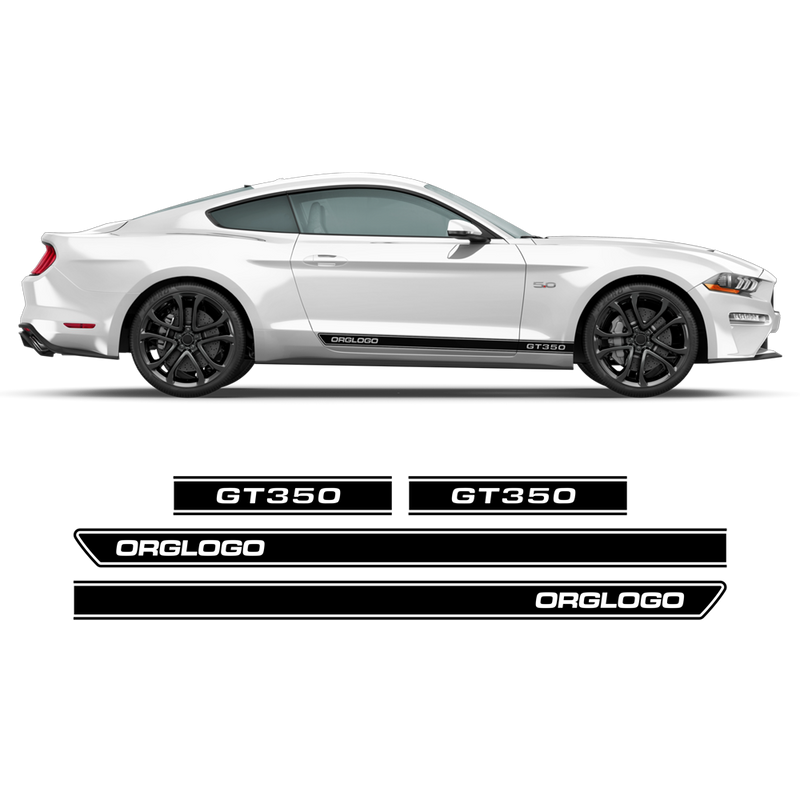Short Rocker stripes GT350, for Ford Mustang 2015 - 2020