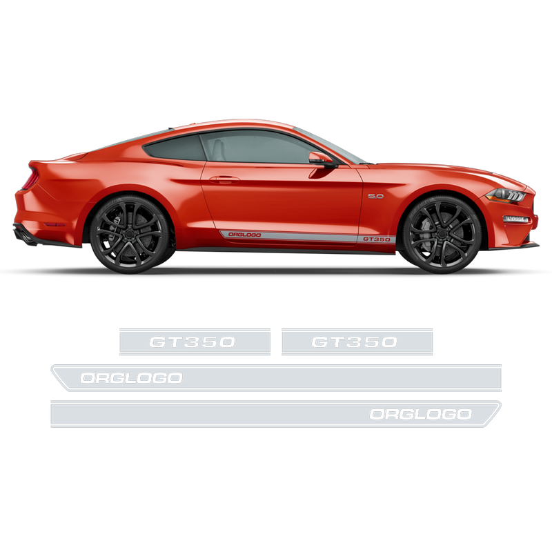 Short Rocker stripes GT350, for Ford Mustang 2015 - 2020