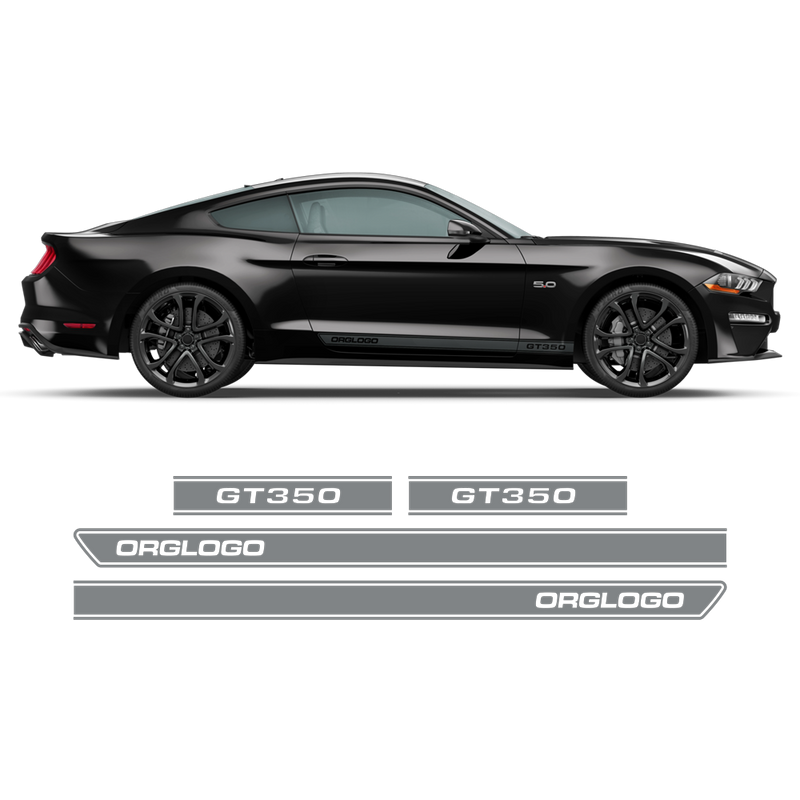 Short Rocker stripes GT350, for Ford Mustang 2015 - 2020