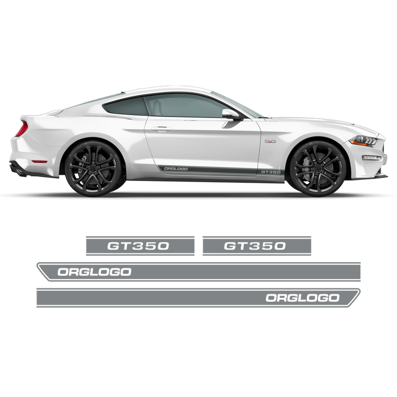 Short Rocker stripes GT350, for Ford Mustang 2015 - 2020