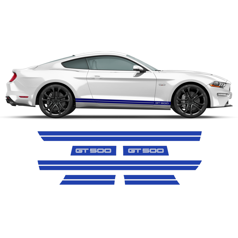 Gt500 Rocker Decals Rocker stripes GT500, for Ford Mustang 2015 - 2022