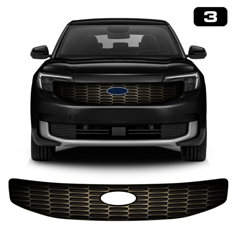 Front Grill Imitation Decal BRONZE, for Ford Explorer EV 2024<