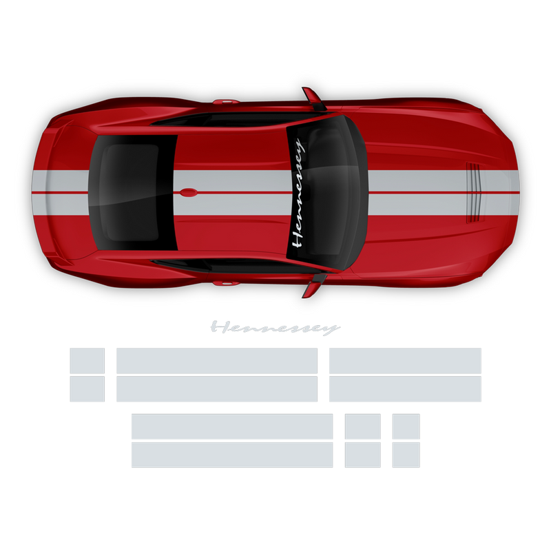 Hennessey Racing Stripes Set, for Ford Mustang 2024 - 2025 (Gen7)