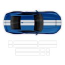 Hennessey Racing Stripes Set, for Ford Mustang 2024 - 2025 (Gen7)