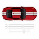 Hennessey Racing Stripes Set, for Ford Mustang 2024 - 2025 (Gen7)