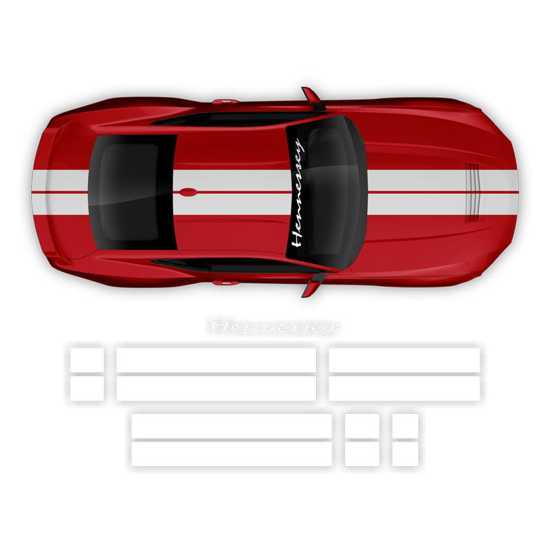 Hennessey Racing Stripes Set, for Ford Mustang 2024 - 2025 (Gen7)