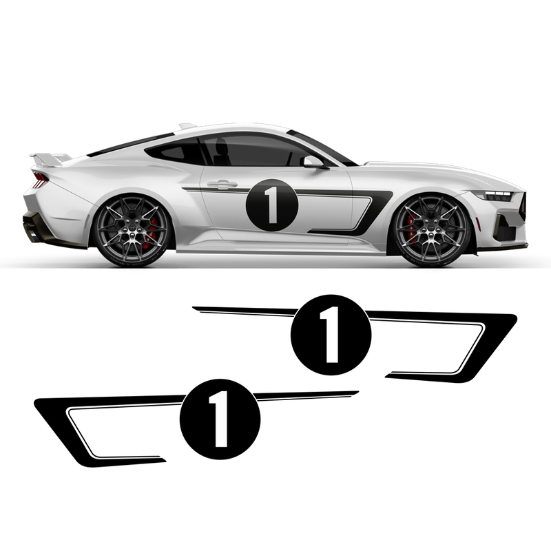 Hennessey Racing Stripes Set, for Ford Mustang 2024 - 2025 (Gen7)