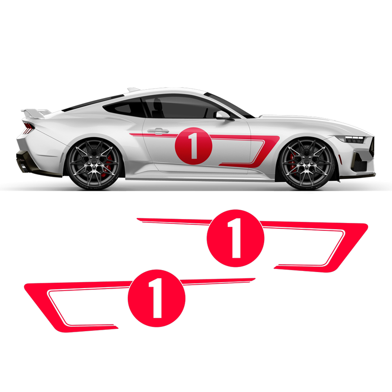 Hennessey Racing Stripes Set, for Ford Mustang 2024 - 2025 (Gen7)
