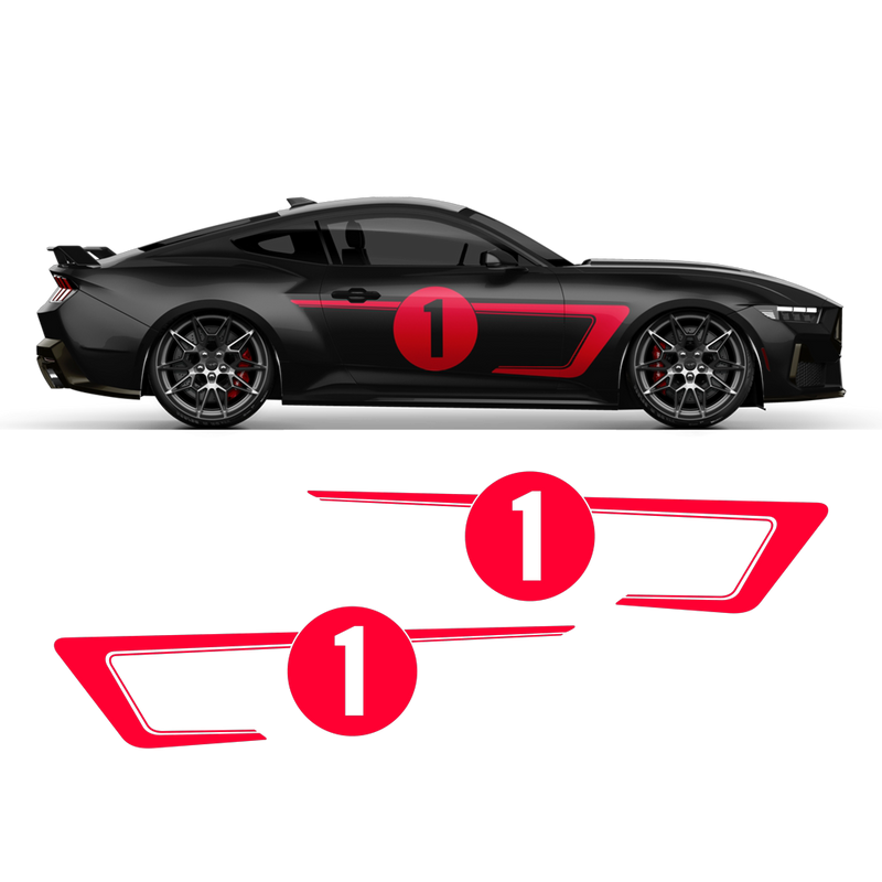 Hennessey Racing Stripes Set, for Ford Mustang 2024 - 2025 (Gen7)