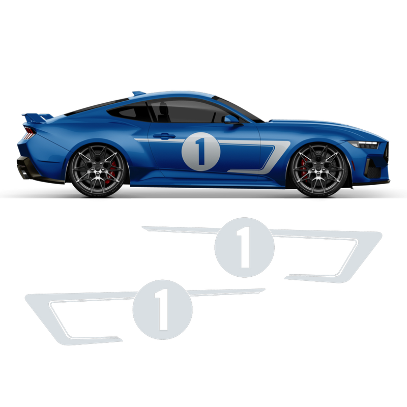 Hennessey Racing Stripes Set, for Ford Mustang 2024 - 2025 (Gen7)