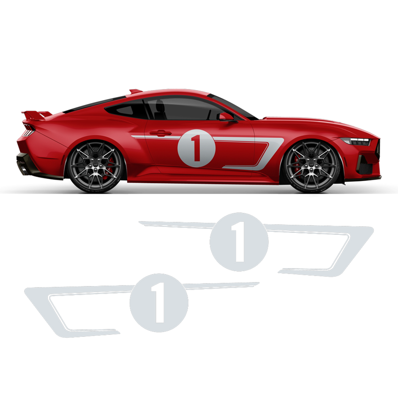 Hennessey Racing Stripes Set, for Ford Mustang 2024 - 2025 (Gen7)
