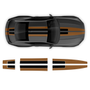 Two colors Racing Stripes Set, for Mustang 2024 - 2025 (Gen7)