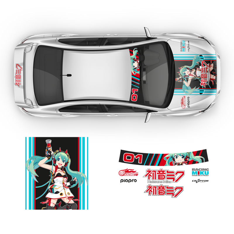 Racing Miku 2020 ITASHA Anime Style Decals for Any Car Body