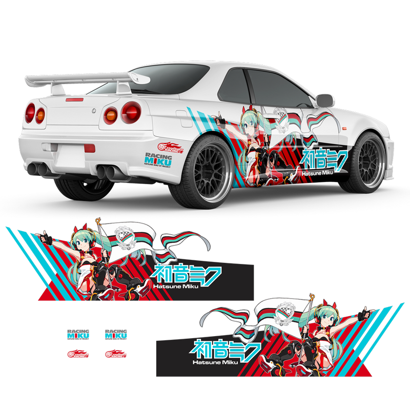 Racing Miku 2020 ITASHA Anime Style Decals for Any Car Body