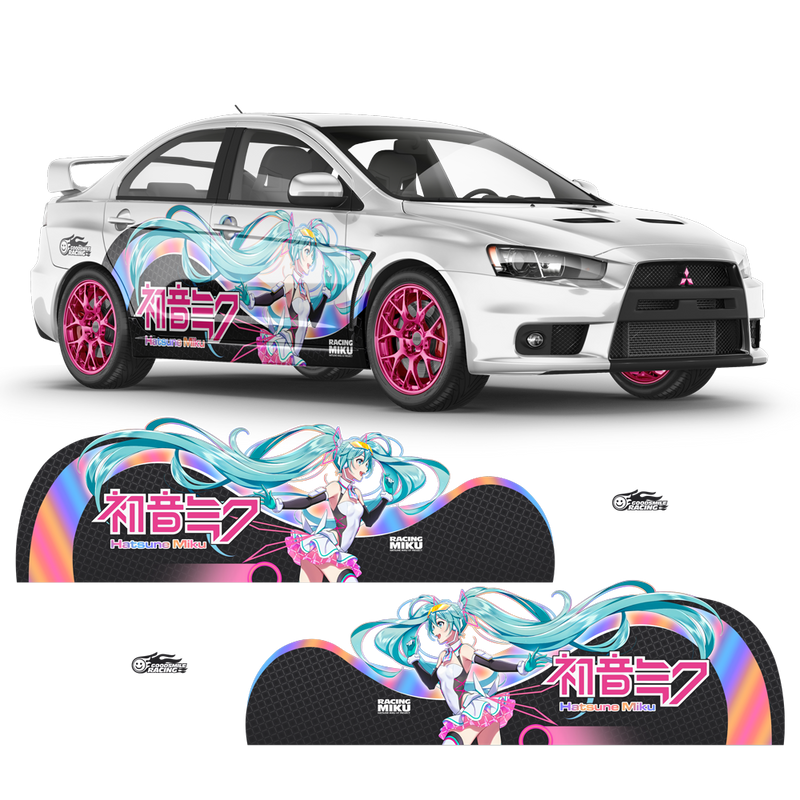 Racing Miku 2021 ITASHA Anime Style Decals, for Any Car Body