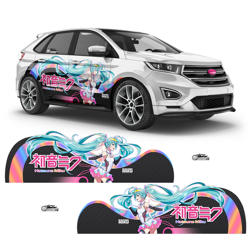 Racing Miku 2021 ITASHA Anime Style Decals, for Any Car Body